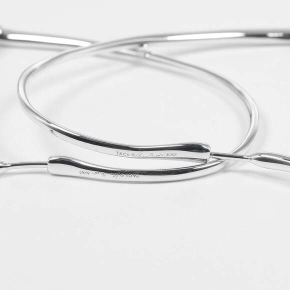 TIFFANY Authentic Silver Heart Earrings - Picture 4 of 6